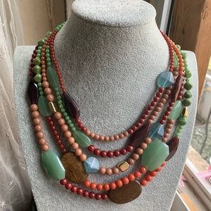 Premier Designs Limited Edition - Mid Mod Multi Strand Beaded Necklace - NWOT